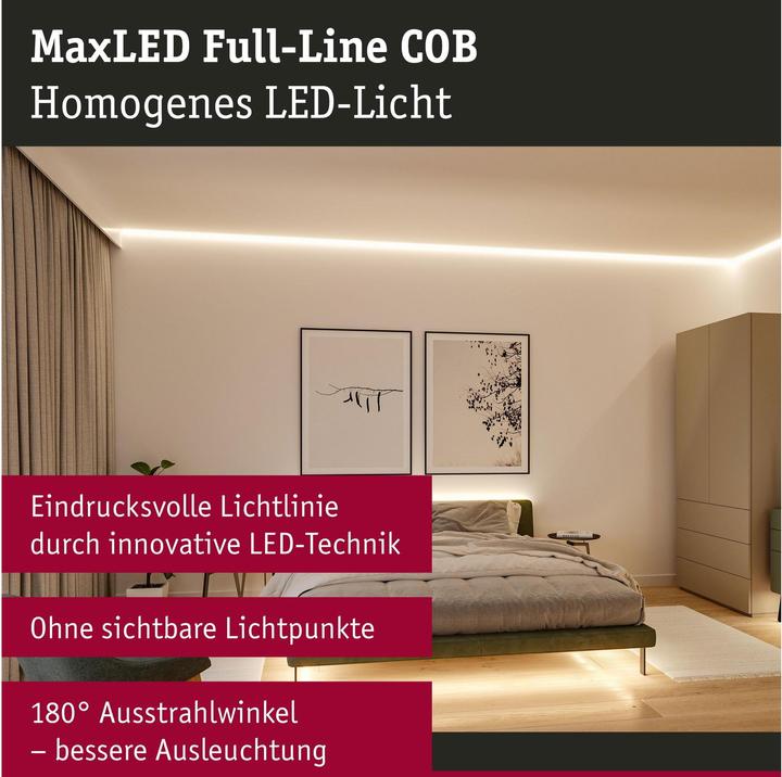 Actual product image Paulmann MaxLED 500 Full-Line COB Stripe Set (Warm white, 300 cm, Indoor)