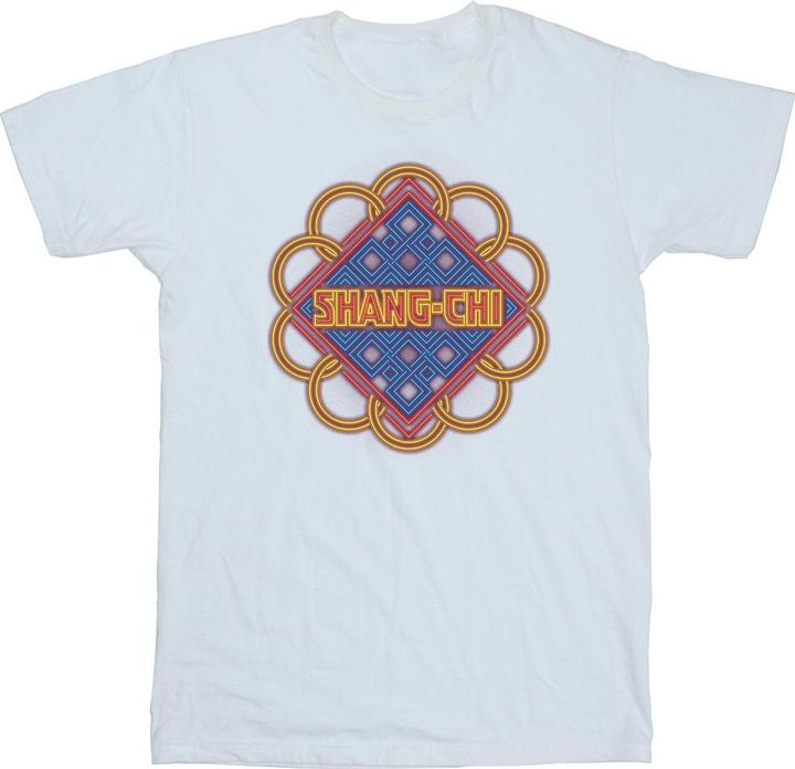 Actual product image Mens Shang-Chi And The Legend Of The Ten Rings Neon Ring Logo T-Shirt (L)