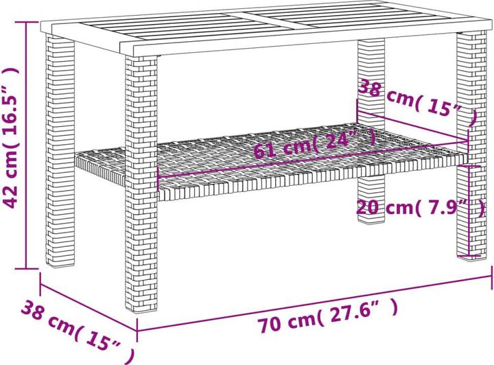 Produktbild VidaXL Gartentisch (38 cm)