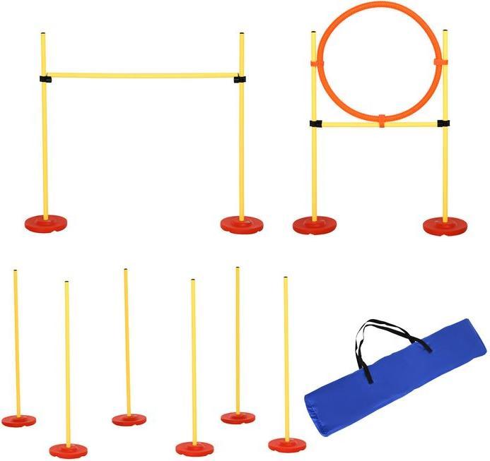Image du produit Swisshandel24 Kit d'entraînement Agility pour chiens 3 en 1 jaune (Agility)