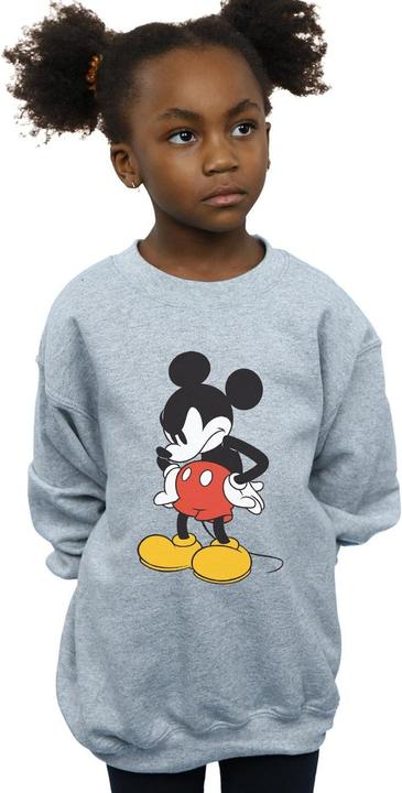 Actual product image Disney Girls Mickey Mouse Angry Look Down Sweatshirt (152, 158)