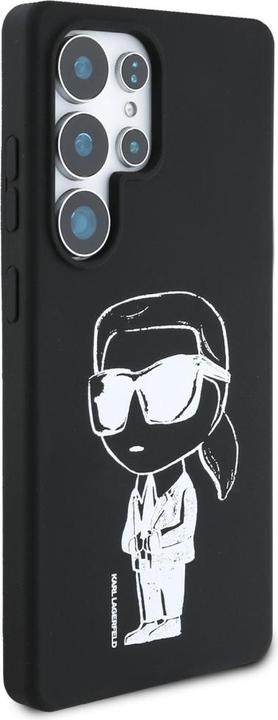 Actual product image Karl Lagerfeld Silicone Graffiti Ikonik Printed Logo MagSafe Case for Samsung Galaxy S25 Ultra - Bla (Samsung Galaxy S25 Ultra)