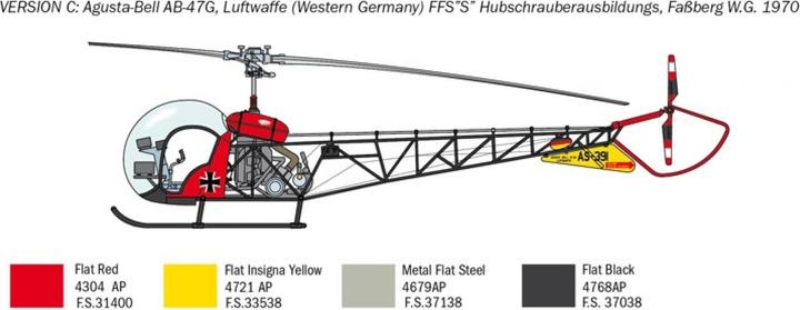 Actual product image 1:48 OH-13 Scout Helicopter Korea War