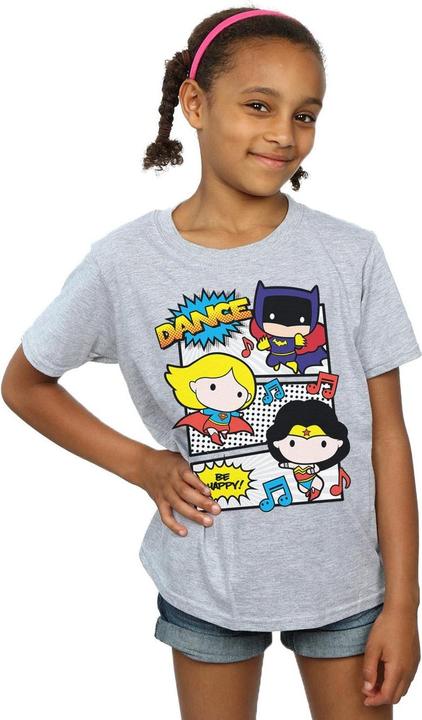 Image du produit - T-shirt CHIBI SUPER FRIENDS DANCE - Fille (128)