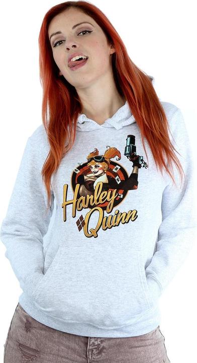 Actual product image Universal Textiles Womens/Ladies Harley Quinn Badge Hoodie (M)