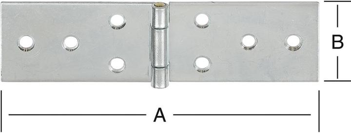 Image du produit Vormann Bande de table large roulée Hauteur 28 mm L.ouvert80 mm Épaisseur 1,2 mm Acier zingué bleu (20 pcs)
