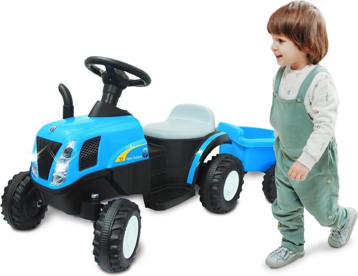 Productafbeelding Jamara Zitmaaier New Holland met aanhangwagen blauw 6V (6 V)