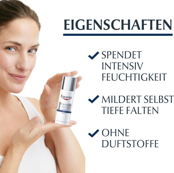 Produktbild Eucerin HYALURON-FILLER + 3x EFFECT 5% Urea Nachtpflege (50 ml, Nachtcreme)