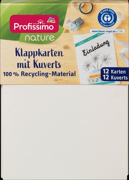 Produktbild dm Profissimo nature Klappkarten-Set mit Kuverts aus Recycling-Material