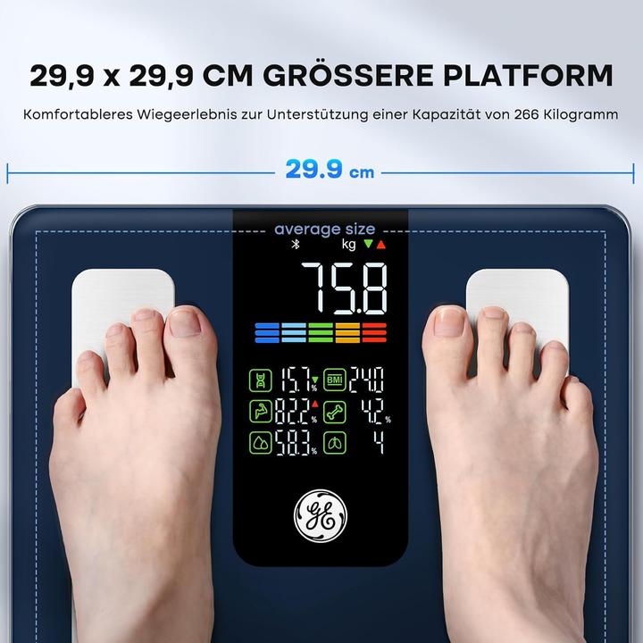 Produktbild GE Körperanalysewaage mit App-Unterstützung (220 kg)