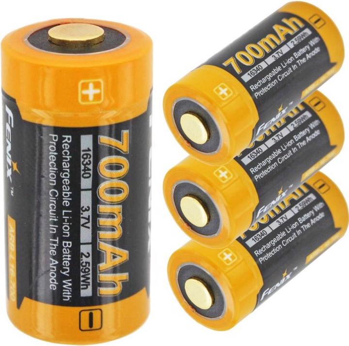 Image du produit Fenix 4 piles CR123 A avec boîtier de piles idéal pour la caméra de surveillance Arlo, lampes de poche LED