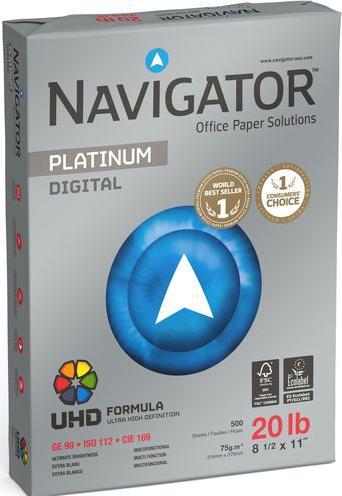 Immagine prodotto Navigator Carta per stampante Platinum Digital 75 g/m² bianco (75 g/m², 2500 x, Lettera)