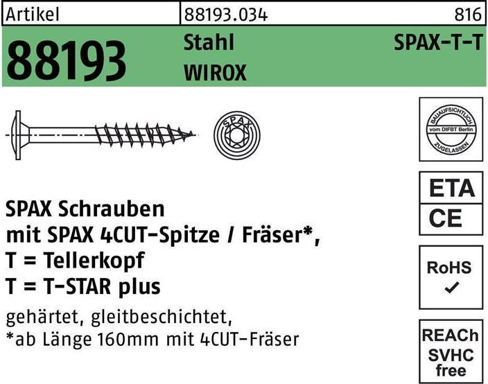 Image du produit Spax Vis pour assemblage bois (50 Vis par pièce)
