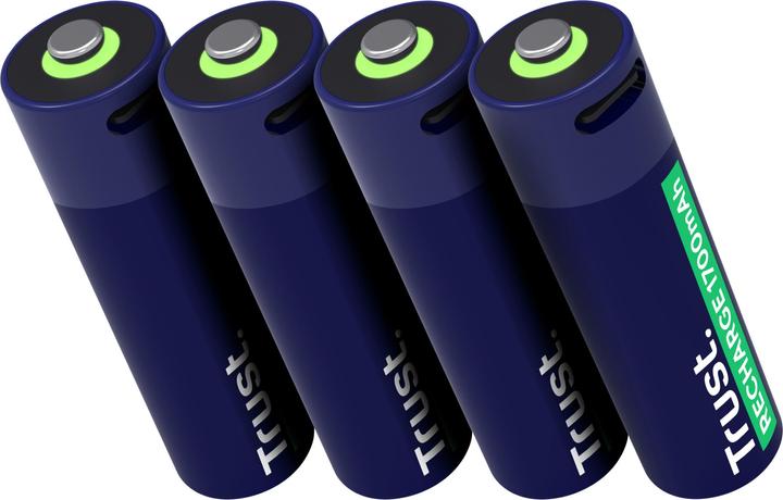 Immagine prodotto Trust Batterie Ricaricabili USB-C 4p (4 pz., AA, 1700 mAh)