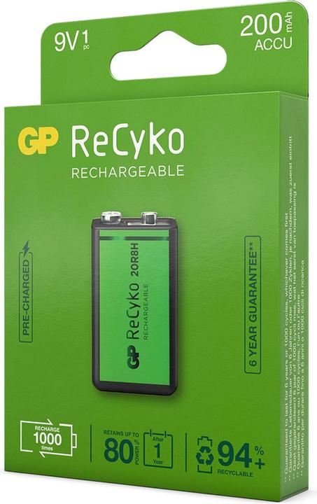 Produktbild GP Batteries ReCyko (1 Stk., 9V Block, 200 mAh)