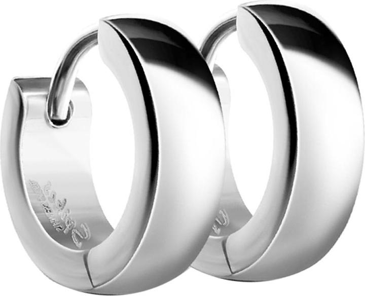 Actual product image Hollywood Body Jewelry Earring to flap rounded silver (Surgical steel 316L, without brass)