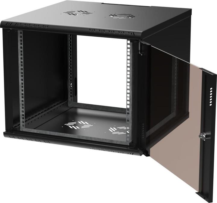 Actual product image Extralink PREMIUM 9U 600X600 WALL-MOUNTED RACKMOUNT CABINET BLACK (9 RU, 19 inch rack)
