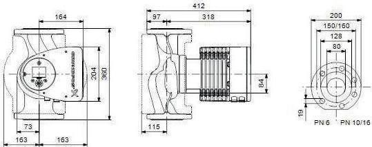Actual product image Grundfos Electronically controlled circulation pump MAGNA3 80-120 F 360 mm DN 80 97924690