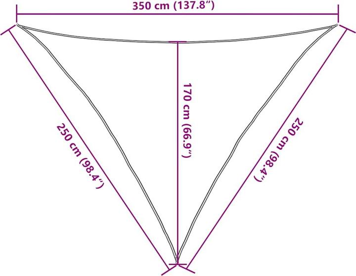 Produktbild VidaXL Sonnensegel (250 x 250 x 350 cm)