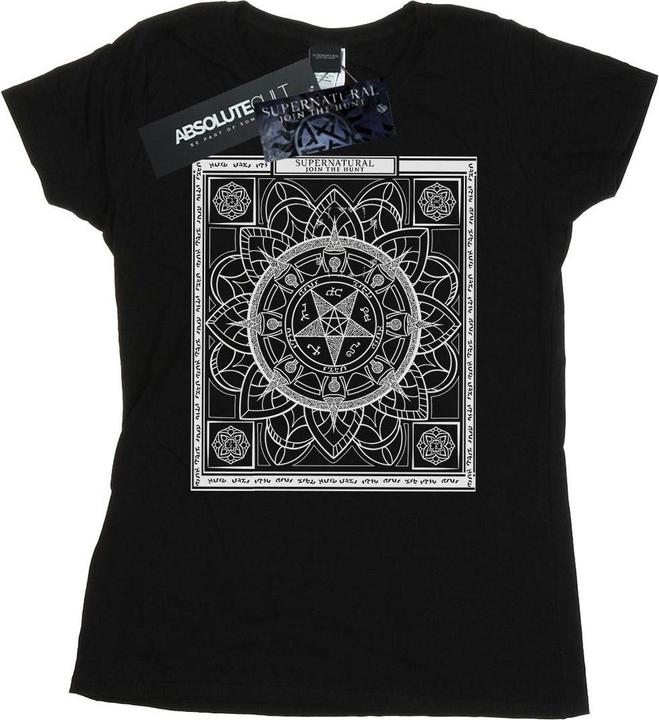 Actual product image Supernatural Womens/Ladies Pentagram Pattern Cotton T-Shirt (S)