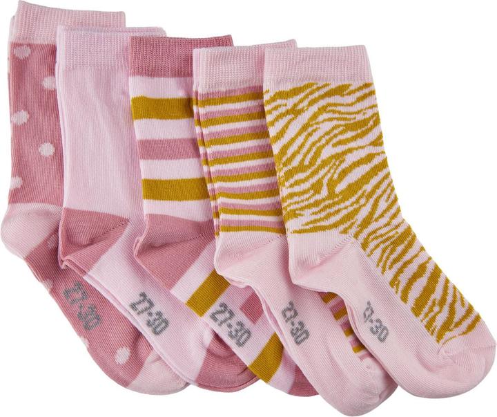 Produktbild Minymo Socken bedruckt 5er Set Hellrosa Gr. 23/26 (5er Pack, 23 - 26)