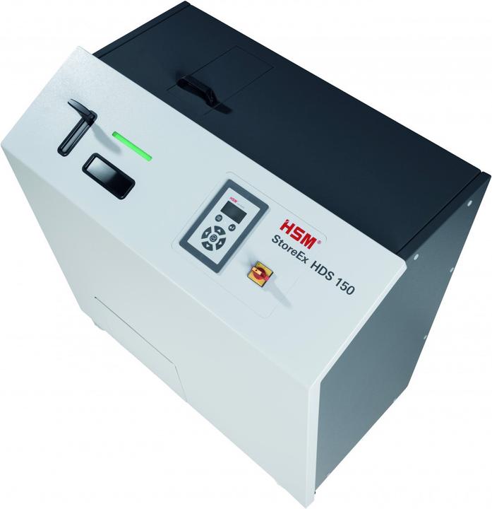 Actual product image HSM Powerline HDS 150 hard disk shredder, 1-stage, strip: 40 mm (Strip cut)