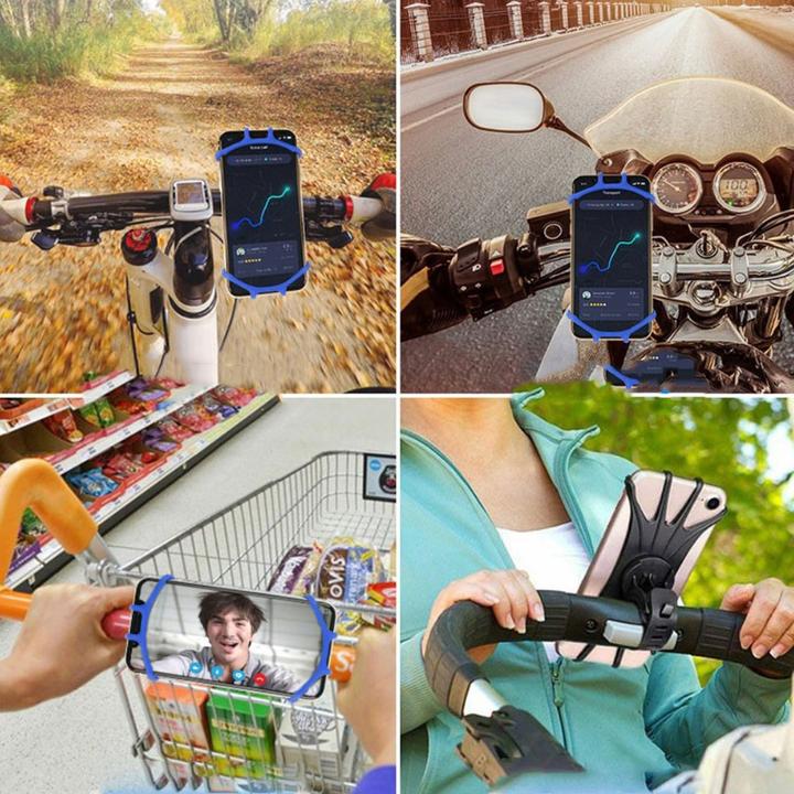 Image du produit Deltalabs Universal Fahrrad Velo Silikon Halterung 360° Drehbar Handy / Smartphone (4"- 6")
