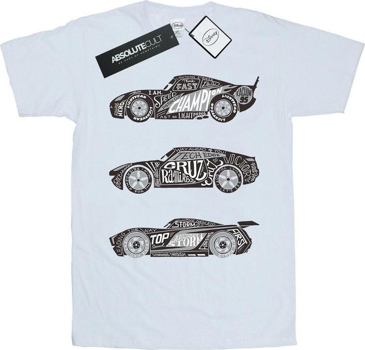 Immagine prodotto Disney Cars Text Racers Maglietta Ampia Donna (XXL)