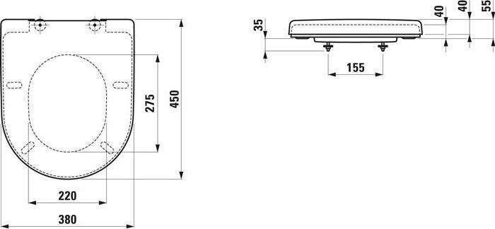 Actual product image Laufen PRO UNIVERSAL WC seat with cover bahamabeige