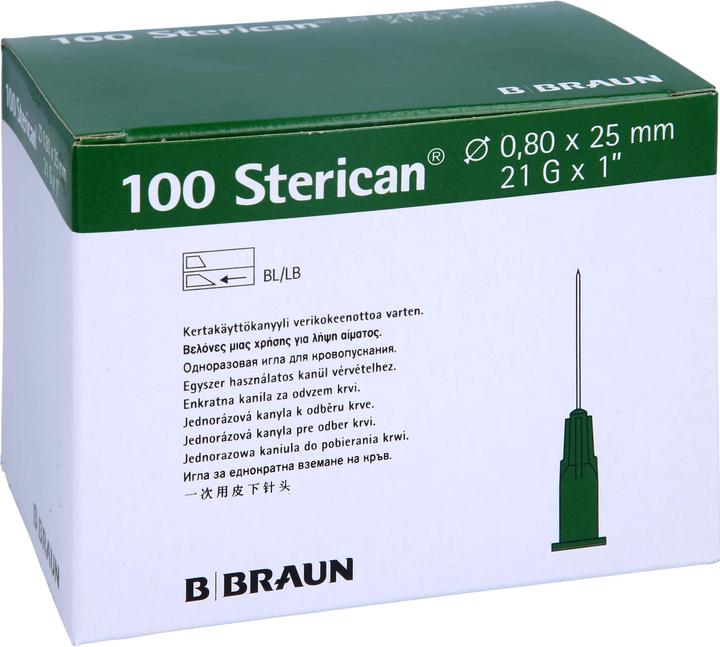 Produktbild B.Braun Sterican Nadel 21G 0.80x25mm grün Luer