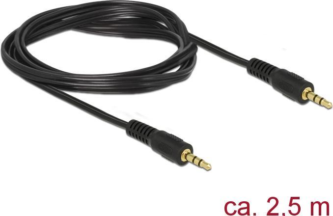 Immagine prodotto Delock Jack 3,5mm 3 Pin (2.50 m, Connettore da 3,5 mm (AUX))