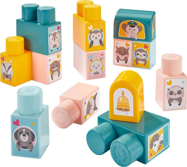 Image du produit Abrick Train d'animaux avec briques, 51 pcs.