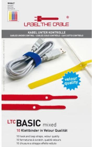 Image du produit Label-the-cable LTC BASIC 10 Power Velcro rt, gb, bl (Serre-câbles velcro, 170 mm, 10 pcs)