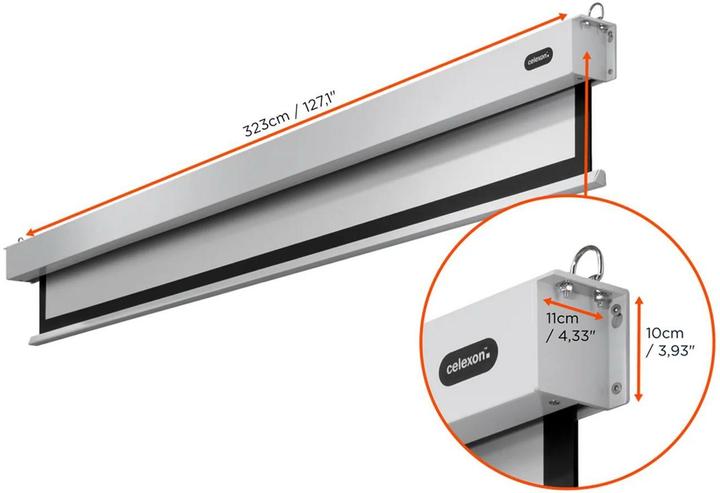 Produktbild Celexon Electric Professional Plus Business format - Leinwand - Deckenmontage möglich, g (139.37", 16:10)