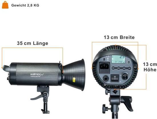 Immagine prodotto Walimex pro Flash da studio Campaigner 400 HS (400 W, Testa flash)