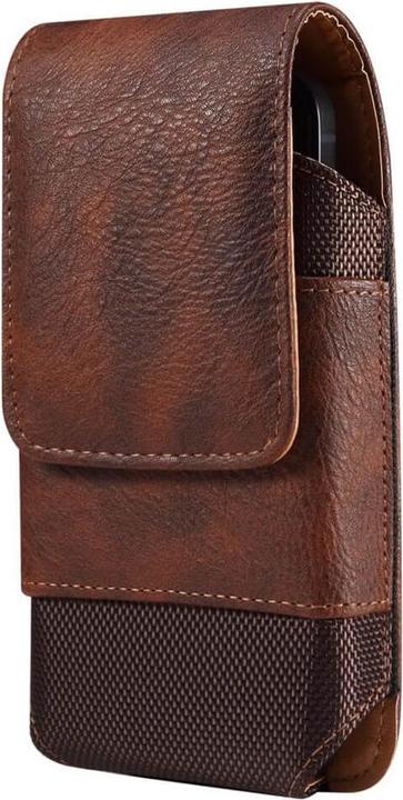 Immagine prodotto Cover-Discount Nylon - Borsa da cintura in pelle con tasca per carte di credito marrone / L