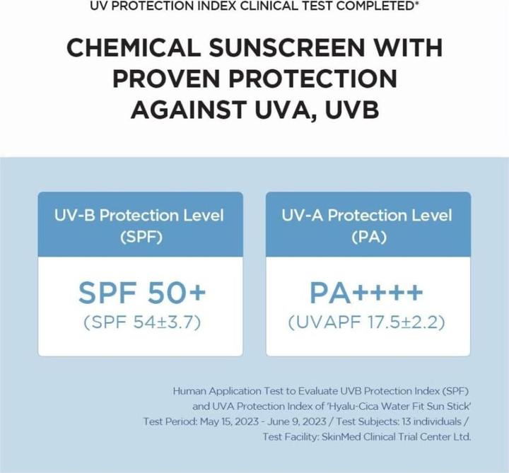 Etichetta energetica Skin1004 Madagascar Centella Hyalu-Cica Silky-Fit (Stick solare, SPF 50, 7 g)