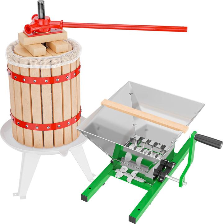 Image du produit Wiltec Pressoir à fruits 18l Sac pressoir inclus et Broyeur à fruits 7l pour la préparation de Moût
