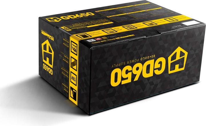Produktbild Nox HUMMER GD650 80 PLUS Gold Netzteil 650 W 24-pin ATX ATX Schwarz (650 W)