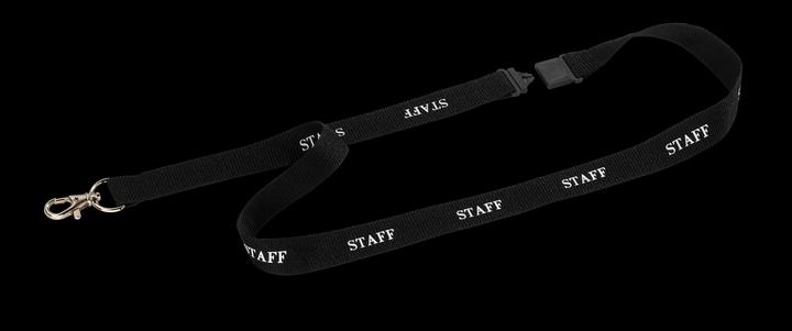 Immagine prodotto Durable Cinghia in tessuto STAFF, con moschettone, confezione da 20, nero.