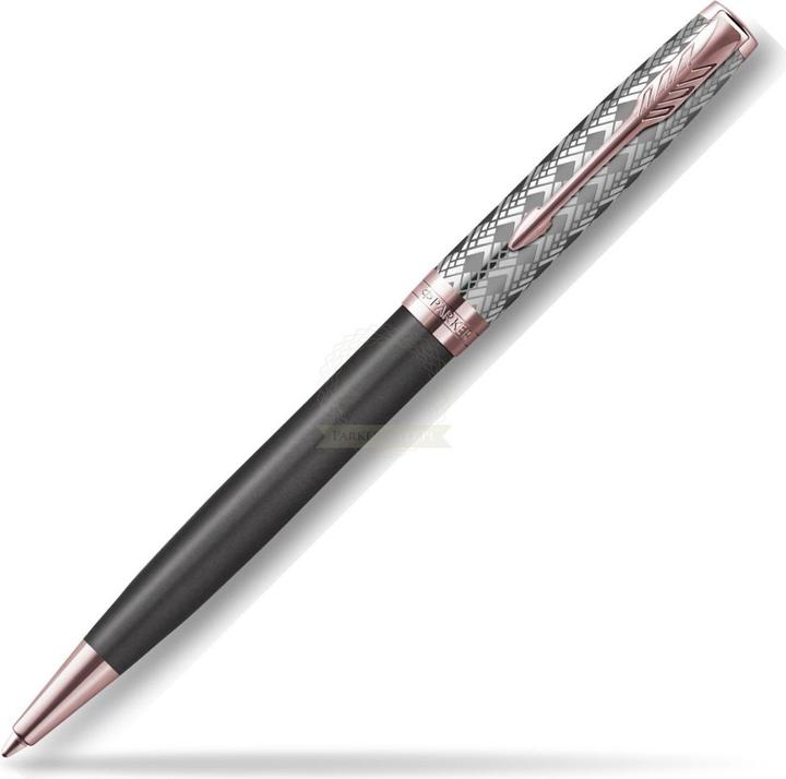 Produktbild Parker Kugelschreiber Sonnet Prem. Metal & Grey P.G.C. sw M (Grau, Roségold, Metallisch, 1 x)