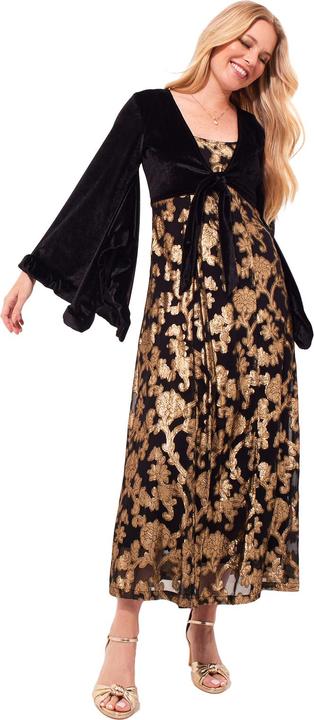 Immagine prodotto Joe Browns Maxi abito in velluto con maniche a kimono e applicazioni (42)