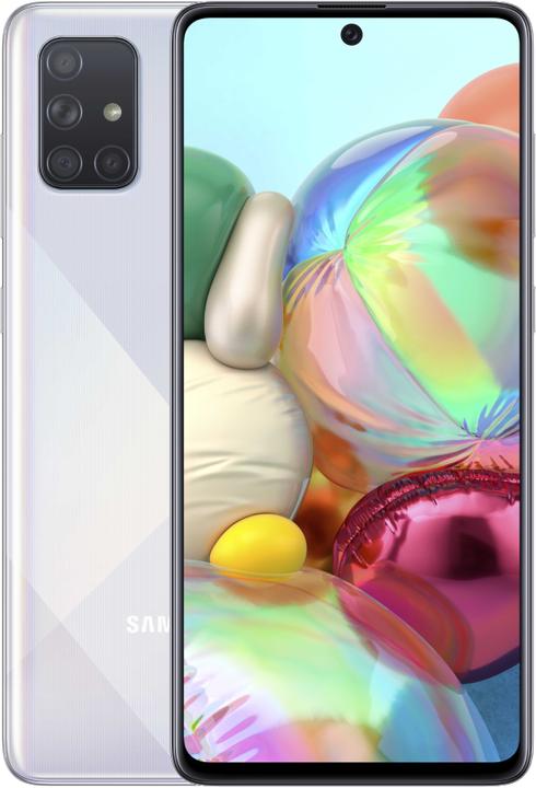 Samsung Galaxy A71 (128 GB, Prism Crush Silver, 6.70", Dual SIM + SD, 64 Mpx, 4G)