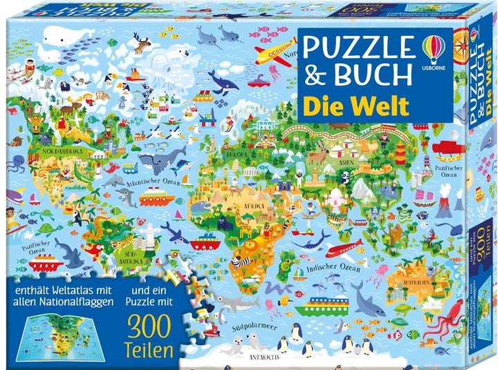 Produktbild Puzzle und Buch: Die Welt (300 Teile)