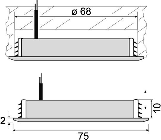 Produktbild L&S LED Ein-/Anbauleuchten Nova round 12 V (181 lm)