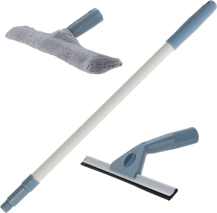 Produktbild Ultra Clean Reinigungsset 4-teilig mit Fensterabzieher, Schwamm, Fensterwischer und Teleskopstil (1 Stk.)