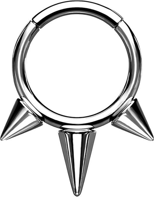 Immagine prodotto Star Piercing Anello a micro segmenti pieghevole in argento a tre coni (Titanio G23, senza ottone)