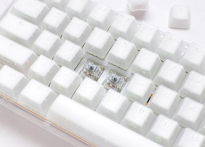 Produktbild Ducky One 3 Aura White TKL Gaming Tastatur, RGB LED - MX-Blue (DE, Kabelgebunden)