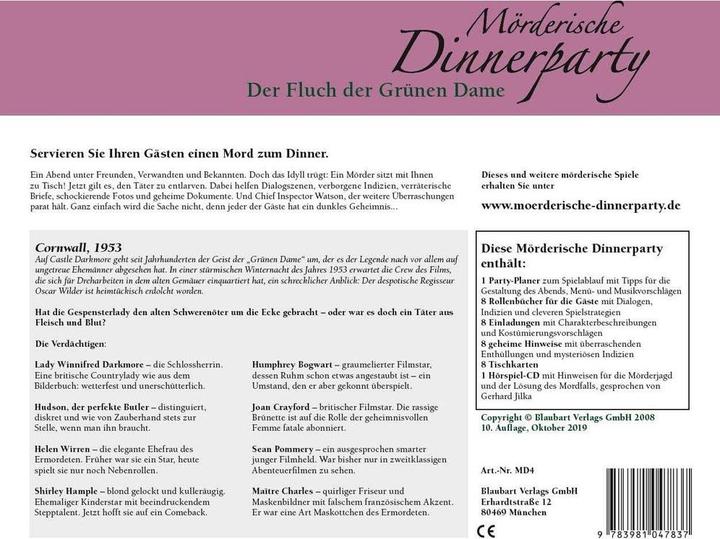Produktbild Mörderische Dinnerparty - Der Fluch der Grünen Dame (Deutsch)