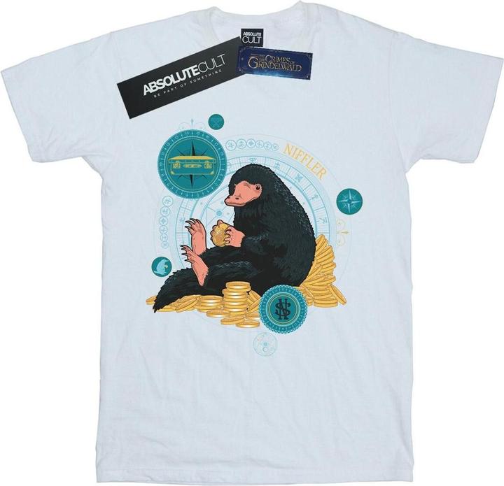 Actual product image Fantastic Beasts Womens/Ladies Sitting Niffler Cotton Boyfriend T-Shirt (M)